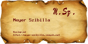 Meyer Szibilla névjegykártya